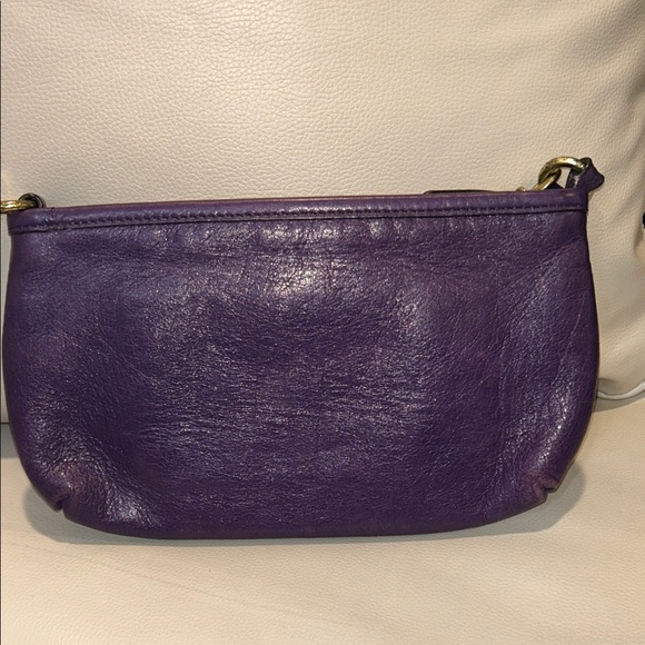 Coach Deep Purple Leather Wristlet - Picture 5 of 10